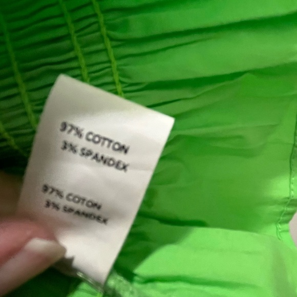 Ramy Brook Yolanda smocked top size small in neon green - Picture 10 of 15